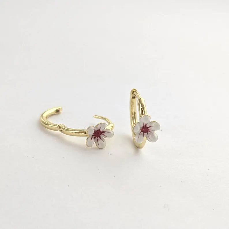 Magnolia Blossom Hoops