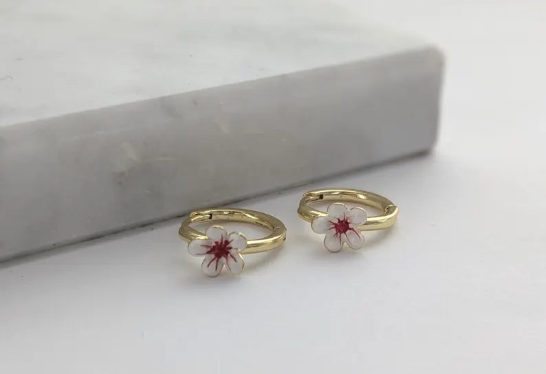 Magnolia Blossom Hoops