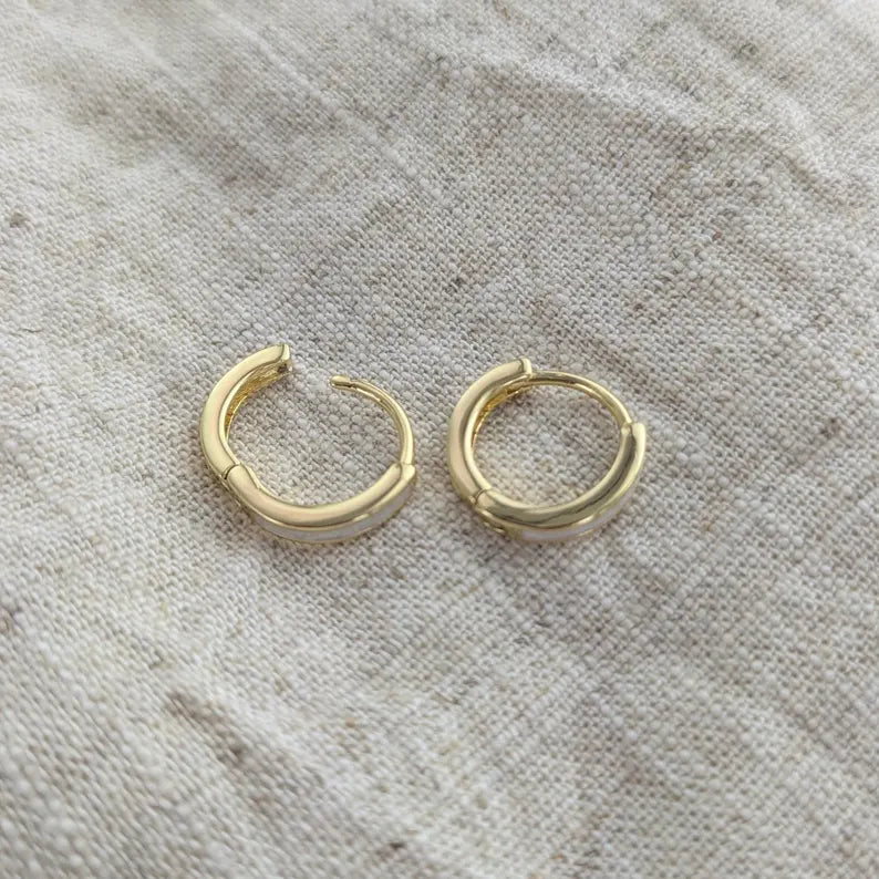 Mother of Pearl Hoops