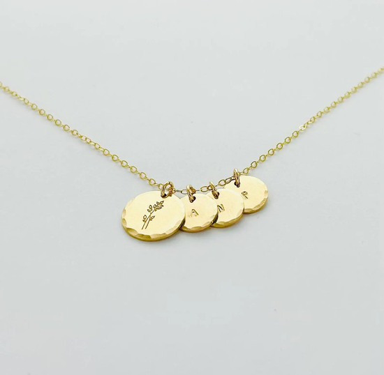 Personalized Multi-Disk Necklace