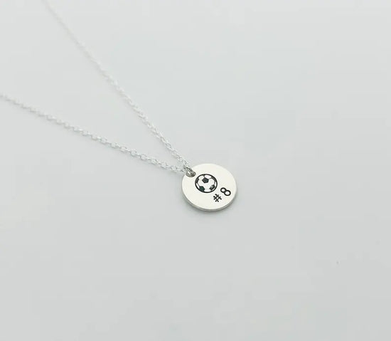 Soccer Ball Disk Necklace