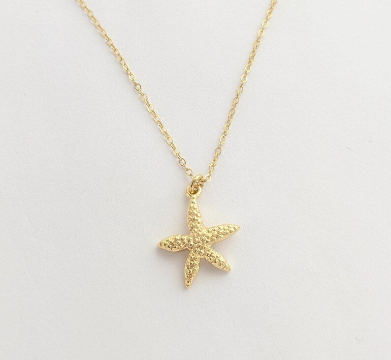 Crystal Starfish Personalized Charm Necklace
