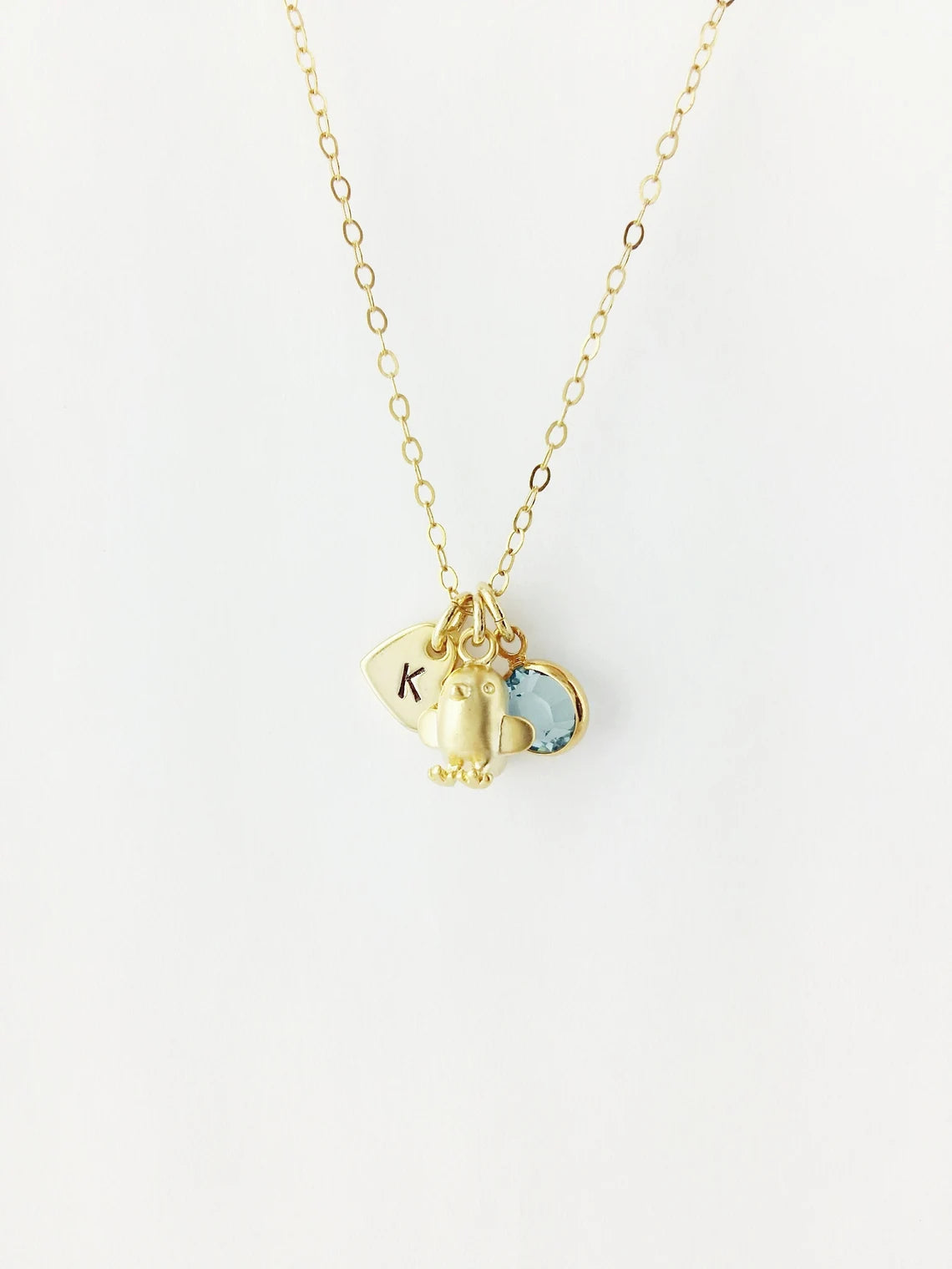 Teeny Chick Personalized Charm Necklace