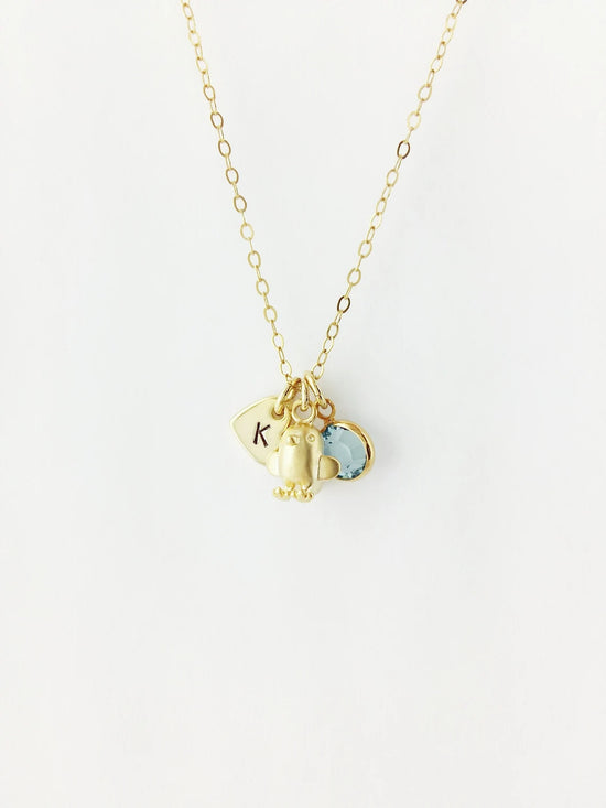 Teeny Chick Personalized Charm Necklace